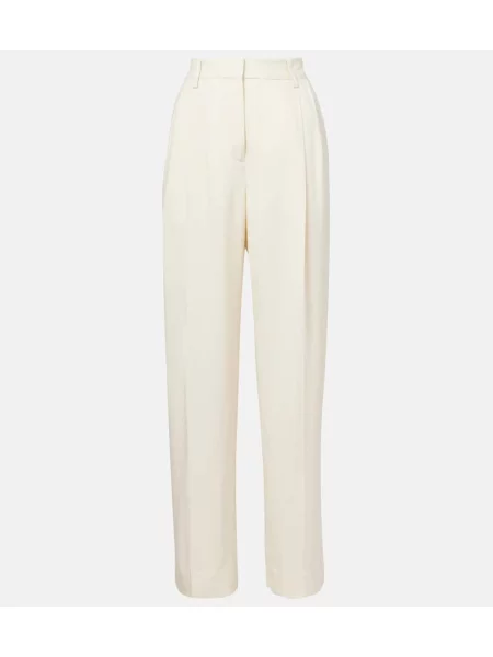 Spodnie Toteme z wysoką talią białe