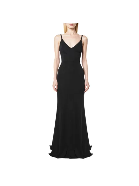 Długa sukienka maxi Alberto Audenino elegancka czarna