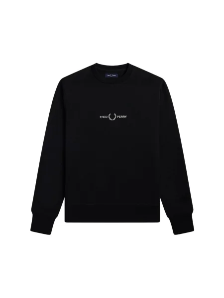 Hanorac Fred Perry cu broderie negru