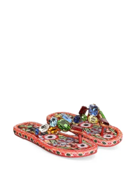Șlapi Dolce & Gabbana cu imagine roșu