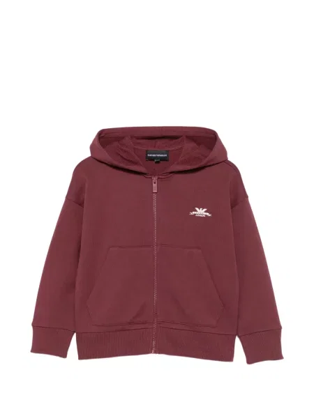 Bluza z kapturem dziecięca Emporio Armani czerwona