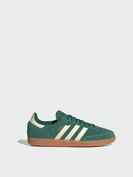 Кожаные кеды Adidas зеленые