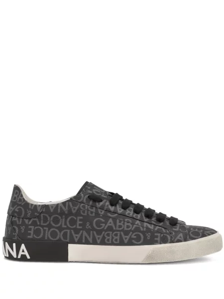 Sneakerși Dolce & Gabbana Portofino cu imagine gri