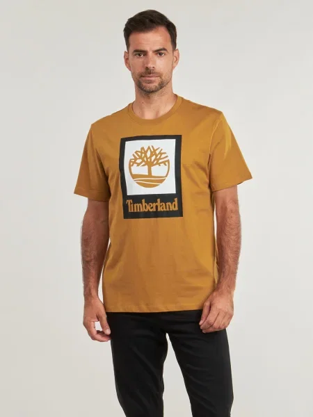 Rövid ujjú póló Timberland barna