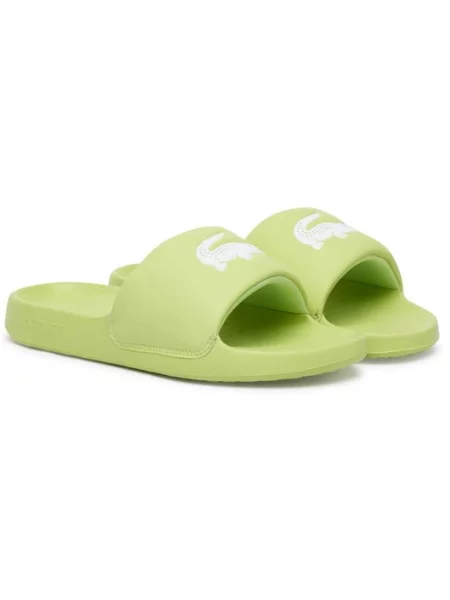 Klapki Lacoste Serve Slide na basen zielone