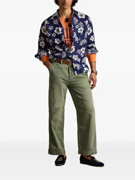 Καρό polo Polo Ralph Lauren με κέντημα πλεγμένο ροζ