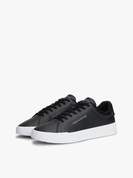 Sneakerși Tommy Hilfiger din piele negru