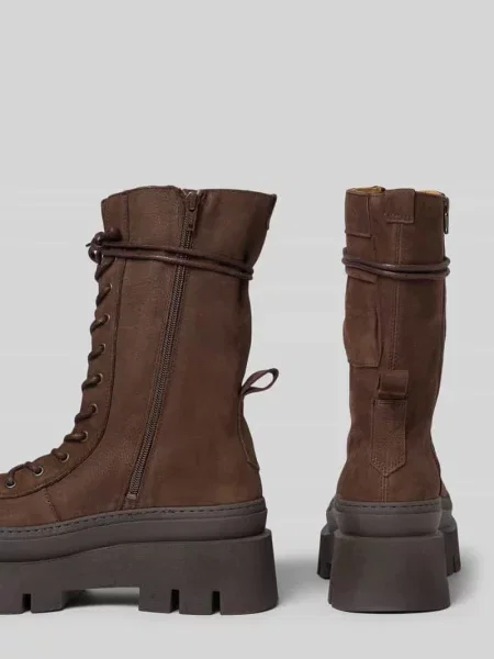 Copenhagen Shoes Obuwie Kobieta 36 EU Skóra Sznurowane botki do połowy łydki brązowy