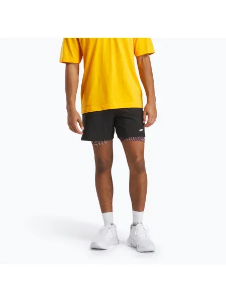 Spodenki Reebok Athlete Hype black/electric yellow czarne