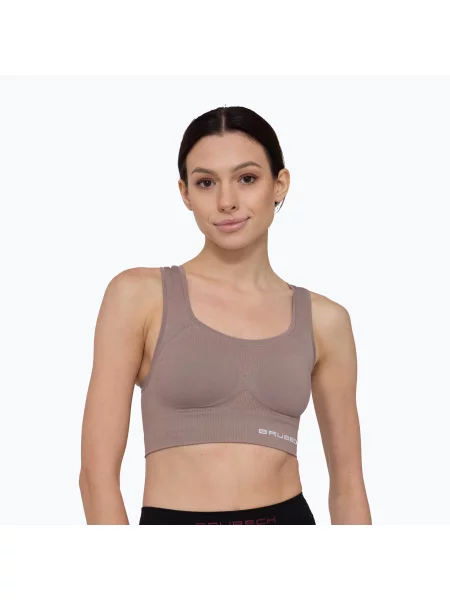Biustonosz termoaktywny Brubeck Gym Crop beige beżowy