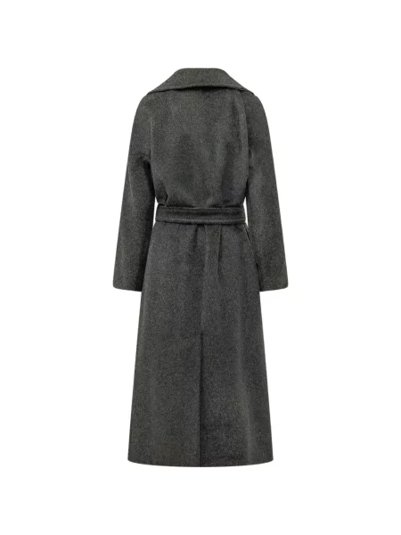 Cu centură palton Weekend Max Mara gri