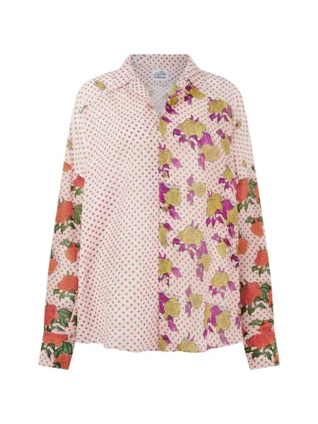 Cămașă Donde Esteban cu model floral cu imagine alb