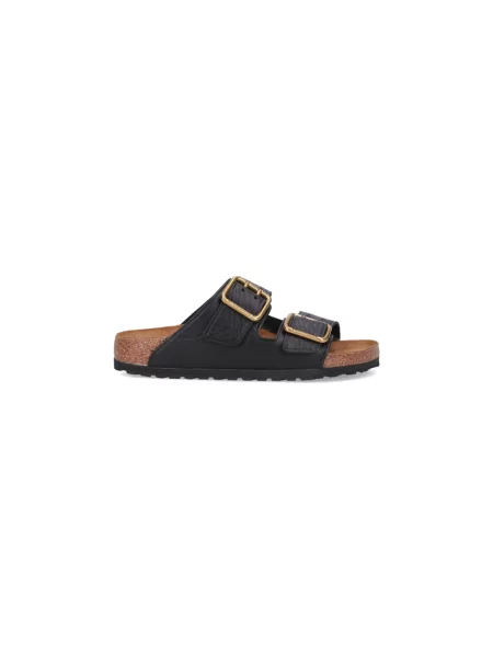 Japonki Birkenstock skórzane czarne