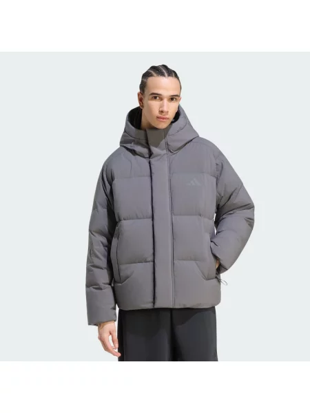 PÉŘOVÁ BUNDA S KAPUCÍ HELIONIC PUFFER šedá