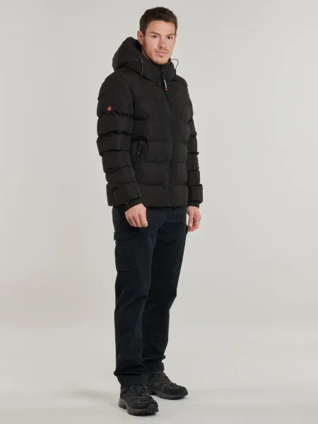Geacă Superdry cu glugă negru