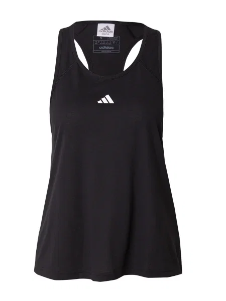 ADIDAS PERFORMANCE Športový top Train Essentials Minimal Branding Racerback / biela čierna
