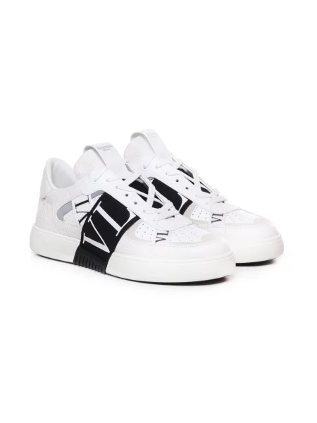Lniane sneakersy Valentino Garavani białe