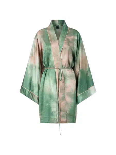 Cu centură curea Pinko din satin cu gradient verde