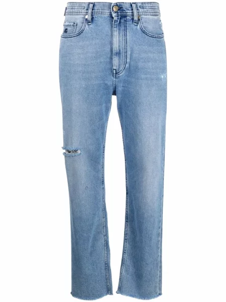 Boyfriendy Jacob Cohen z wysoką talią niebieskie