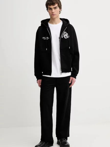 Mikina Filling Pieces Zip Hoodie Bouquet čierna