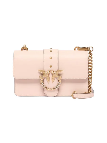 Pinko crossbody kabelka dámska kožená ružová