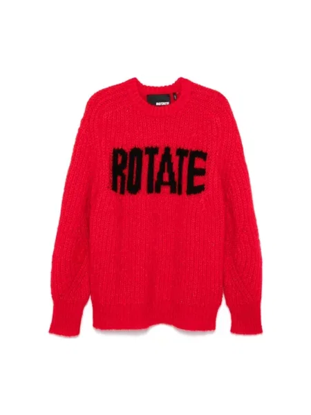 Sweter Rotate Birger Christensen z logo czerwony