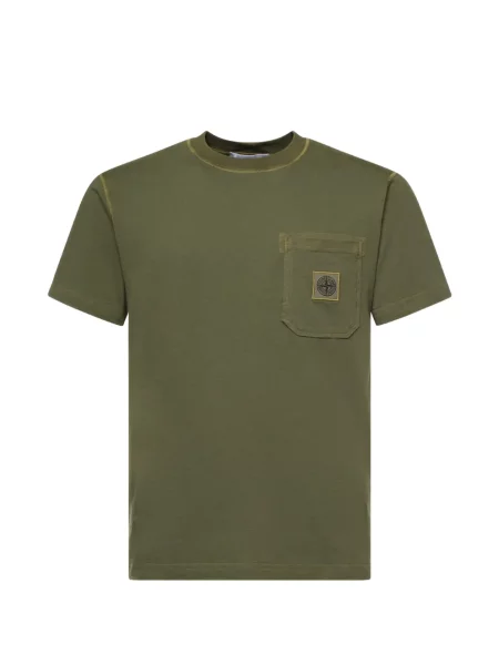 Tricou Stone Island cu strasuri verde