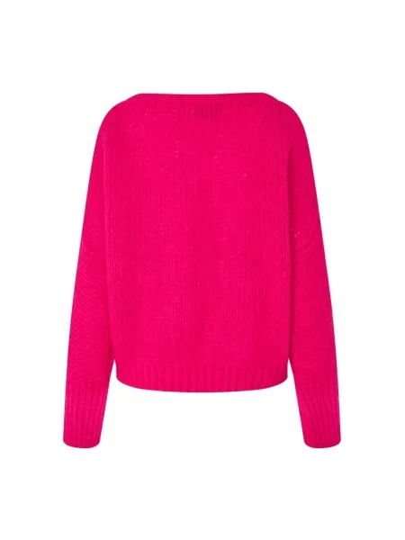 Dzianinowy sweter Lollys Laundry różowy