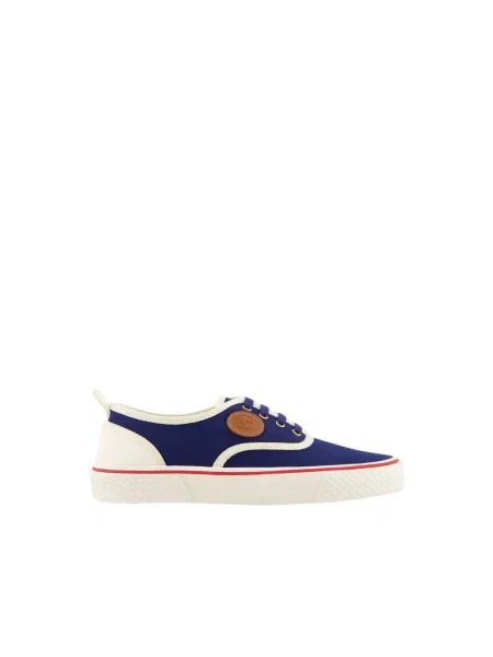 Lniane sneakersy Valentino Garavani niebieskie
