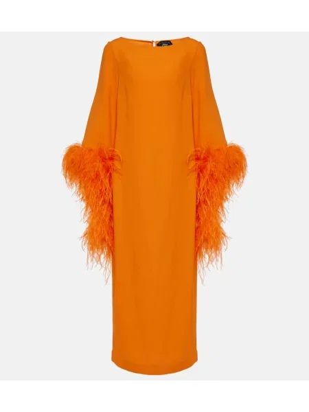 Sukienka midi Taller Marmo do kolan garniturowa pomarańczowa