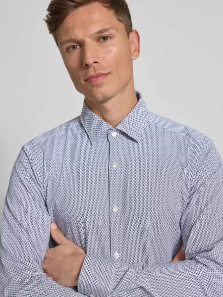 Koszula biznesowa o kroju slim fit z materiału ze streczem model ‘KENNO’ Hugo biała
