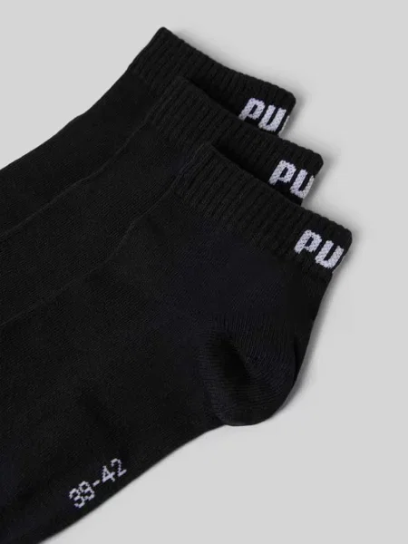 Krótkie skarpety z logo w zestawie 3 szt. Puma czarne