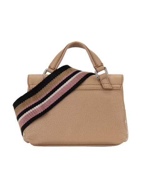 Torebka Zanellato biznesowa z nitami brązowa