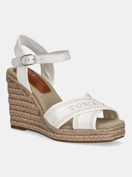 Сандали Tommy Hilfiger TOMMY HILFIGER ESPAD HIGH WEDGE бежово бяло