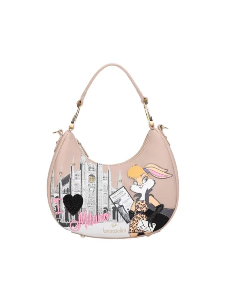 Wielobarwność torebka hobo Braccialini beżowa