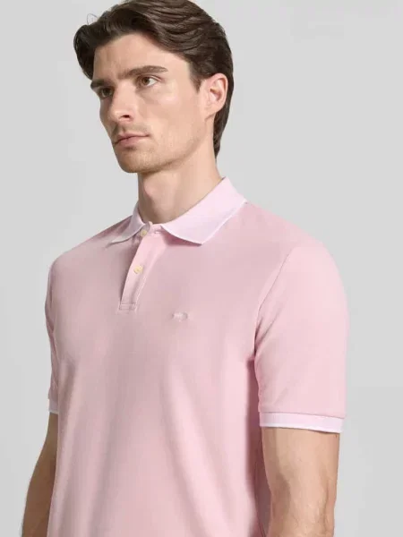 Koszulka polo o kroju modern fit z haftem Fynch-hatton różowe
