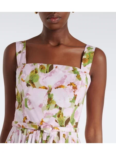 Rochie de cocktail Oscar De La Renta cu model floral roz