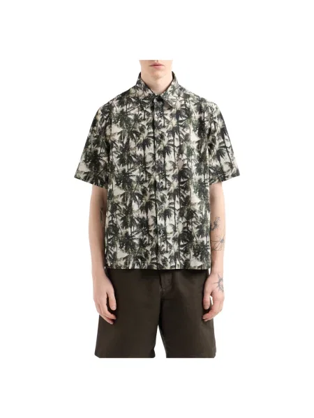 Koszula z krótkim rękawem Armani Exchange zielona