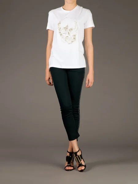 Cropp pantaloni Alexander Mcqueen cu mărgele verde