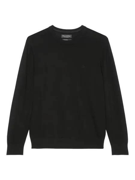 Pulover Marc O'polo tricotate cu decolteu rotund negru