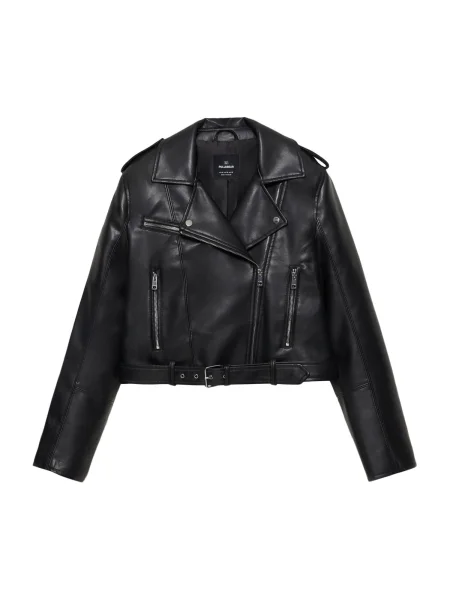 Pull&Bear Geacă de primăvară-toamnă negru