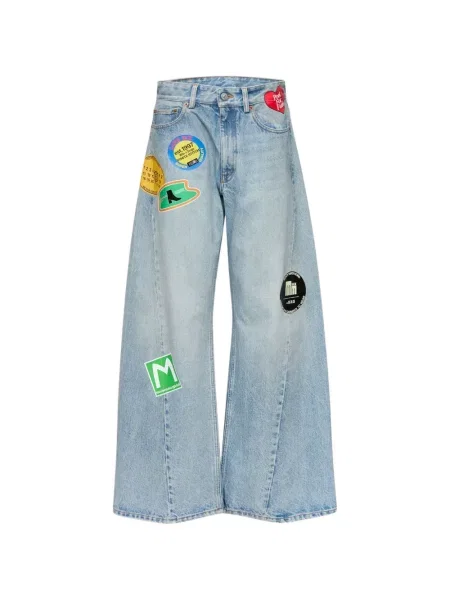Blugi cu picior larg Mm6 Maison Margiela albastru