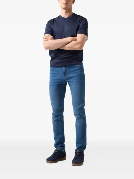 Tricou Bogner cu decolteu în V albastru