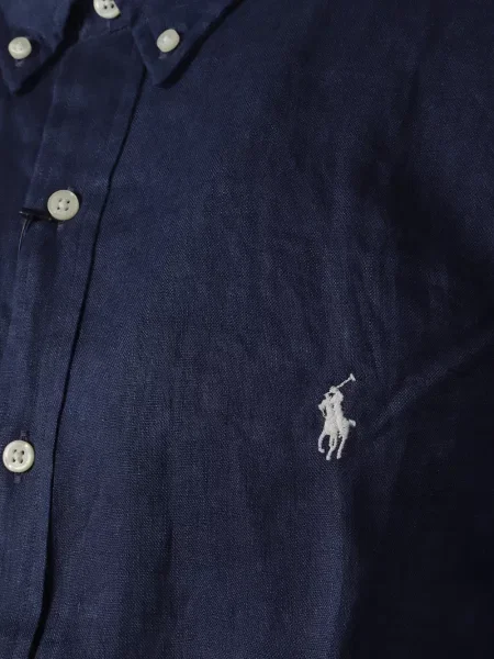 Șosete Polo Ralph Lauren cu broderie în carouri plisate albastru