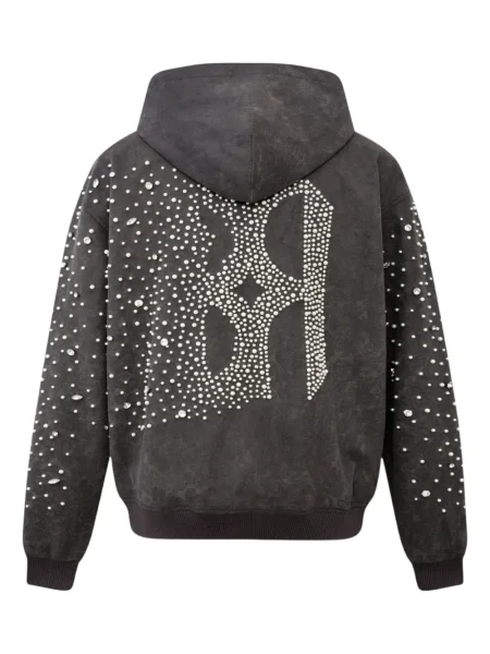 Hoodie Birth Of Royal Child με μαργαριτάρια μαύρο