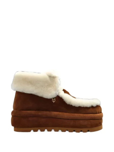 Botine Naked Wolfe din piele de oaie maro