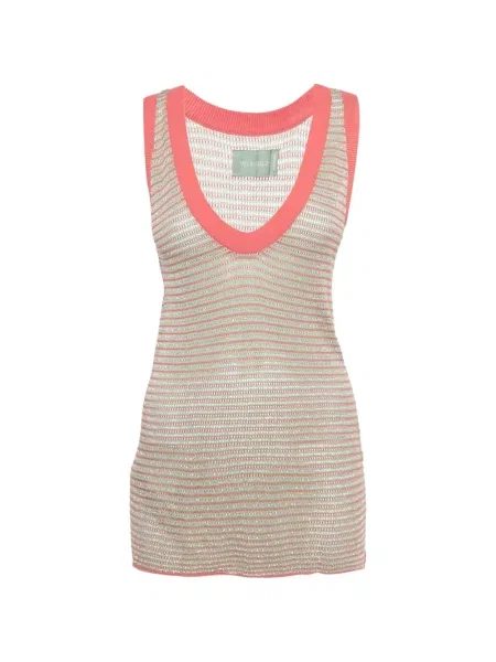 Top Zadig&voltaire tricotate de plasă roz