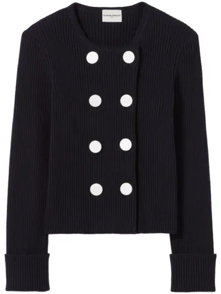 Kardigan Claudie Pierlot prążkowany niebieski
