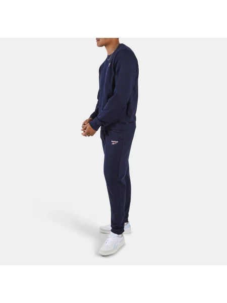 Reebok spodnie dresowe ID Small Logo French Terry Jogger male Vector Navy Size: XS granatowe