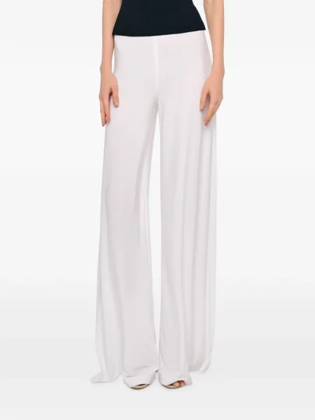 Pantaloni Norma Kamali alb